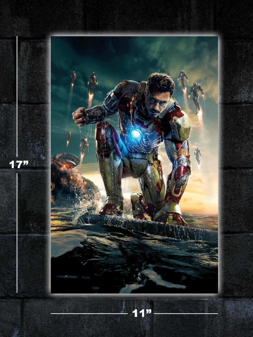 Iron Man poster - 11x17 art print merch marvel movie Robert Downey Jr Tony Stark